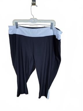 Xersion Activewear Capri's Black & White Fitted Size 2X